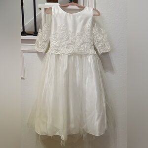 Charming Ivory Lace Kids Dress